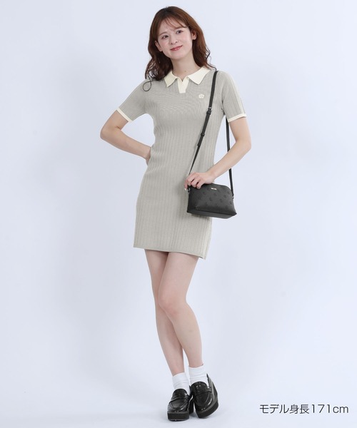MARY QUANT(マリークワント)の「ワイドリブニット ワンピース(ワンピース・レディース・ネイビー/グレー/アイボリー・M)」の11枚目の写真