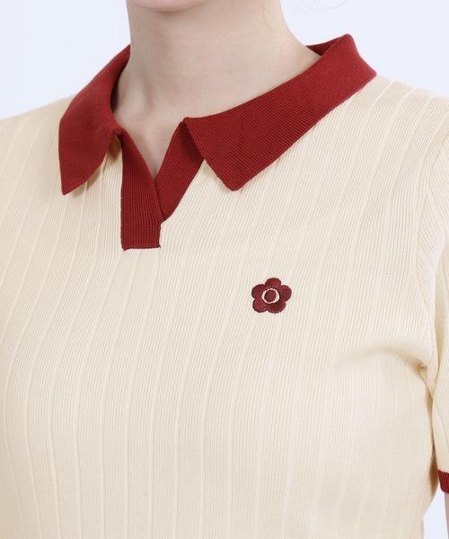 MARY QUANT(マリークワント)の「ワイドリブニット ワンピース(ワンピース・レディース・ネイビー/グレー/アイボリー・M)」の6枚目の写真