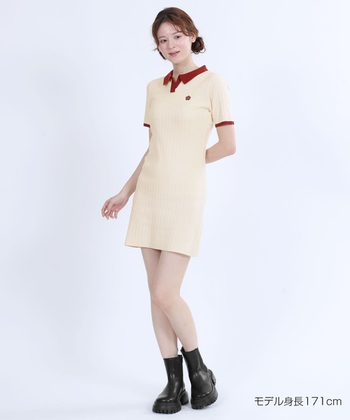 MARY QUANT(マリークワント)の「ワイドリブニット ワンピース(ワンピース・レディース・ネイビー/グレー/アイボリー・M)」の7枚目の写真