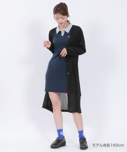 MARY QUANT(マリークワント)の「ワイドリブニット ワンピース(ワンピース・レディース・ネイビー/グレー/アイボリー・M)」の15枚目の写真