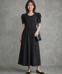 立体スリーブ エレガントワンピース