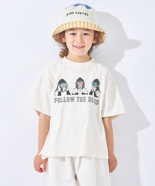 ever closet(エバークローゼット)の「いろいろグラフィック半袖Tシャツ(Tシャツ/カットソー・キッズ・ホワイト系その他/グリーン/ブラウン/レッド/ピンク/ホワイト系その他2/チャコールグレー/ブルー/イエロー/ブラック・90cm/110cm/130cm/120cm/150cm/140cm/100cm)」の3枚目の写真