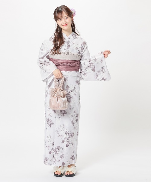 Honeys（ハニーズ）の「浴衣巾着（フリル）（和装小物・レディース・アイボリー系1/サックスブルー系1/アイボリー/ライトピンク・FREE）」の18枚目の写真