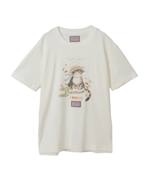 さくらんぼの丘のねこプリントTシャツ（Tシャツ/カットソー）｜KARL