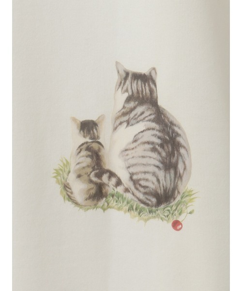 さくらんぼの丘のねこプリントTシャツ（Tシャツ/カットソー）｜KARL