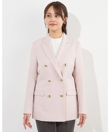 SUIT SELECT（スーツセレクト）の「【おうちで洗えるストレッチジャケット】【春夏】6釦2掛けダブルブレザー メタル釦/「4S」（テーラードジャケット）」