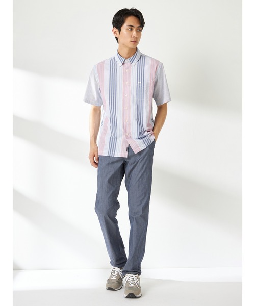 McGREGOR(マックレガー)の「ストライプ切替シャツ(シャツ/ブラウス・メンズ・ブルー系その他/ライトグリーン・M/L/XL)」の4枚目の写真