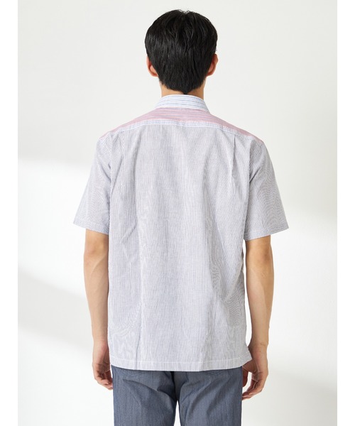 McGREGOR(マックレガー)の「ストライプ切替シャツ(シャツ/ブラウス・メンズ・ブルー系その他/ライトグリーン・M/L/XL)」の6枚目の写真