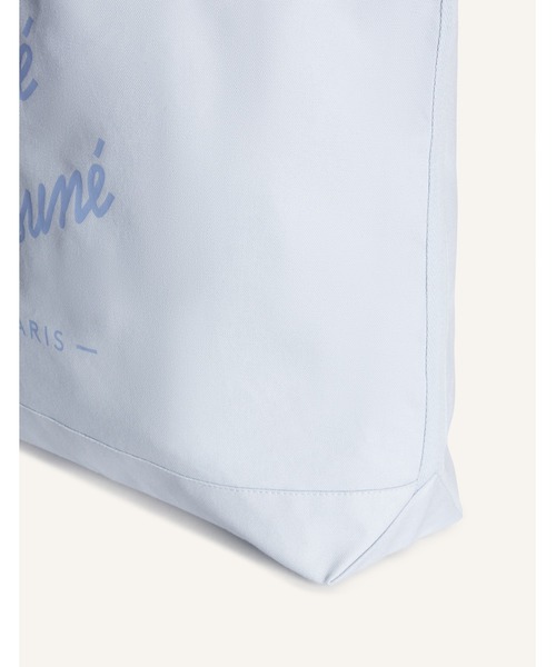 Maison Kitsune(メゾンキツネ)の「CAFE KITSUNE TOTE(トートバッグ・メンズ・スカイブルー系・U)」の5枚目の写真