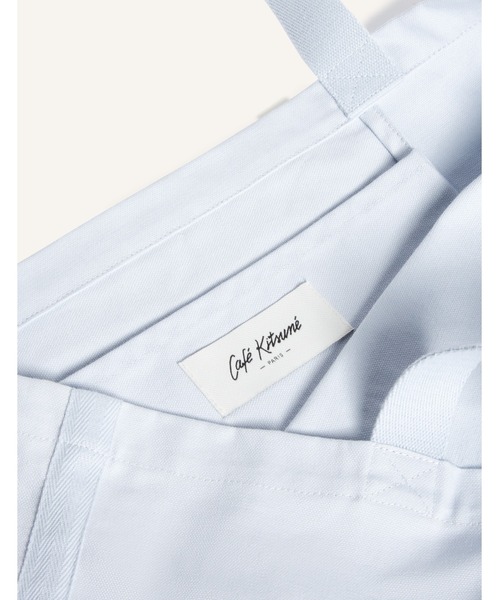 Maison Kitsune(メゾンキツネ)の「CAFE KITSUNE TOTE(トートバッグ・メンズ・スカイブルー系・U)」の6枚目の写真