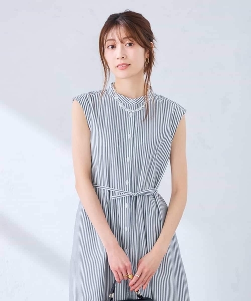 a.v.v(アーヴェヴェ)の「フレアシャツワンピース(ワンピース・レディース・ブラック/ネイビー・38/40)」の9枚目の写真