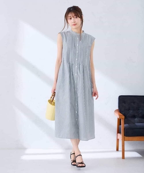 a.v.v(アーヴェヴェ)の「フレアシャツワンピース(ワンピース・レディース・ブラック/ネイビー・38/40)」の13枚目の写真