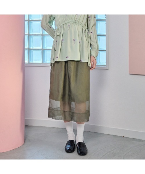 COMMON+HAUS(コモンハウス)の「シースルースカート(スカート・レディース・ライトグリーン/オリーブ/ブラック・M/L)」の18枚目の写真