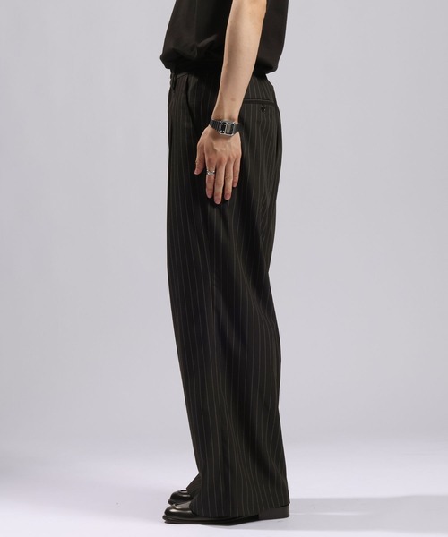 RAGEBLUE(レイジブルー)の「<接触冷感>light TR Drape Wide Buggy Slacks / ライトTRワイドスラックス(スラックス・メンズ・ホワイト/グレー系その他/ブラック/ブラウン/ブラック系その他・SMALL/LARGE/MEDIUM)」の6枚目の写真