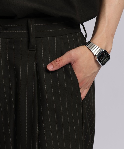 RAGEBLUE(レイジブルー)の「<接触冷感>light TR Drape Wide Buggy Slacks / ライトTRワイドスラックス(スラックス・メンズ・ホワイト/グレー系その他/ブラック/ブラウン/ブラック系その他・SMALL/LARGE/MEDIUM)」の11枚目の写真