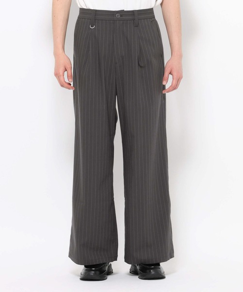 RAGEBLUE（レイジブルー）の「light TR Drape Wide Buggy Slacks / ライトTRワイドスラックス（スラックス・メンズ・ホワイト/グレー系その他/ブラック/ブラウン・SMALL/LARGE/MEDIUM）」の19枚目の写真