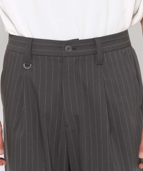 RAGEBLUE（レイジブルー）の「light TR Drape Wide Buggy Slacks / ライトTRワイドスラックス（スラックス・メンズ・ホワイト/グレー系その他/ブラック/ブラウン・SMALL/LARGE/MEDIUM）」の14枚目の写真