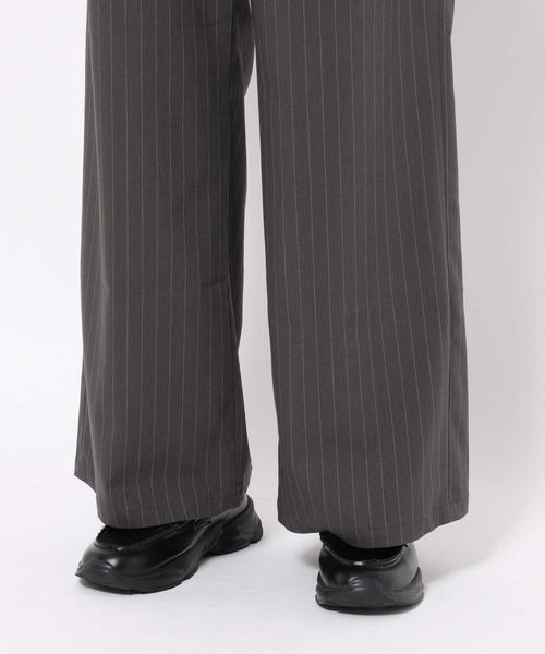 RAGEBLUE（レイジブルー）の「light TR Drape Wide Buggy Slacks / ライトTRワイドスラックス（スラックス・メンズ・ホワイト/グレー系その他/ブラック/ブラウン・SMALL/LARGE/MEDIUM）」の5枚目の写真
