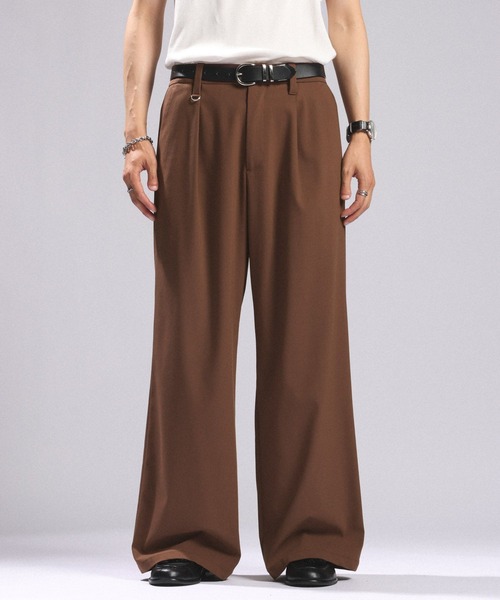 RAGEBLUE(レイジブルー)の「<接触冷感>light TR Drape Wide Buggy Slacks / ライトTRワイドスラックス(スラックス・メンズ・ホワイト/グレー系その他/ブラック/ブラウン/ブラック系その他・SMALL/LARGE/MEDIUM)」の18枚目の写真