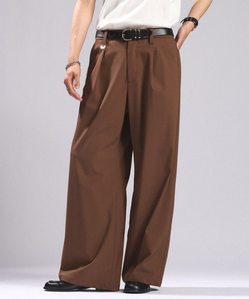 RAGEBLUE(レイジブルー)の「<接触冷感>light TR Drape Wide Buggy Slacks / ライトTRワイドスラックス(スラックス・メンズ・ホワイト/グレー系その他/ブラック/ブラウン/ブラック系その他・SMALL/LARGE/MEDIUM)」の19枚目の写真