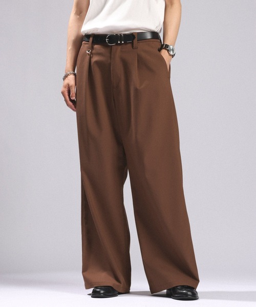 RAGEBLUE(レイジブルー)の「<接触冷感>light TR Drape Wide Buggy Slacks / ライトTRワイドスラックス(スラックス・メンズ・ホワイト/グレー系その他/ブラック/ブラウン/ブラック系その他・SMALL/LARGE/MEDIUM)」の21枚目の写真