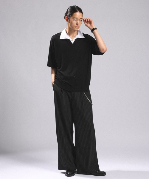 RAGEBLUE(レイジブルー)の「<接触冷感>light TR Drape Wide Buggy Slacks / ライトTRワイドスラックス(スラックス・メンズ・ホワイト/グレー系その他/ブラック/ブラウン/ブラック系その他・SMALL/LARGE/MEDIUM)」の22枚目の写真