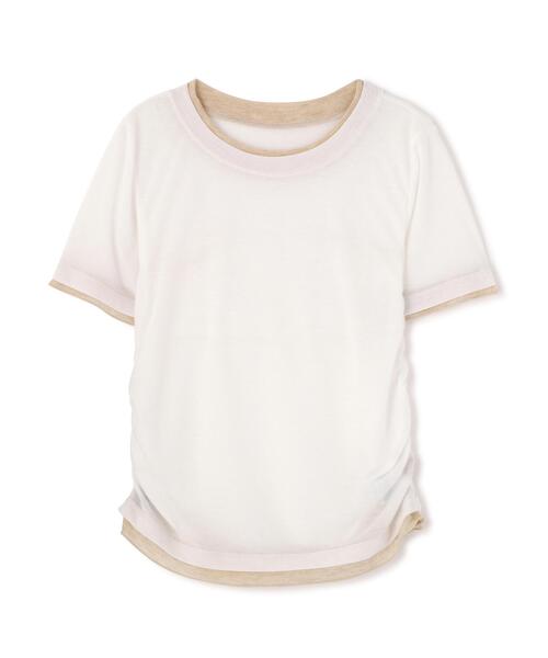 FREE'S MART(フリーズマート)の「◆レイヤード風半袖カットソー(Tシャツ/カットソー・レディース・ネイビー/ホワイト/グレー・FREE)」の12枚目の写真