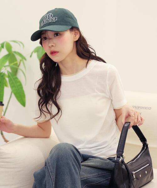 FREE'S MART(フリーズマート)の「◆レイヤード風半袖カットソー(Tシャツ/カットソー・レディース・ネイビー/ホワイト/グレー・FREE)」の14枚目の写真