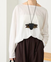 しなやかなドレープ感が上品な印象に】キュプラカットプルオーバー（T