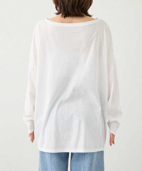RIVE DROITE(リヴドロワ)の「【接触冷感/吸水速乾】キュプラコットンオーバーサイズTee(Tシャツ/カットソー・レディース・オフホワイト/ブラック・FREE)」の13枚目の写真