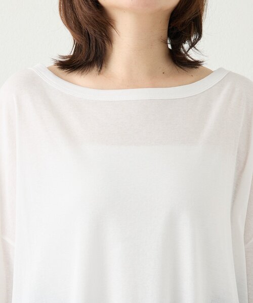 RIVE DROITE(リヴドロワ)の「【接触冷感/吸水速乾】キュプラコットンオーバーサイズTee(Tシャツ/カットソー・レディース・オフホワイト/ブラック・FREE)」の14枚目の写真