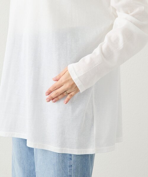 RIVE DROITE(リヴドロワ)の「【接触冷感/吸水速乾】キュプラコットンオーバーサイズTee(Tシャツ/カットソー・レディース・オフホワイト/ブラック・FREE)」の15枚目の写真