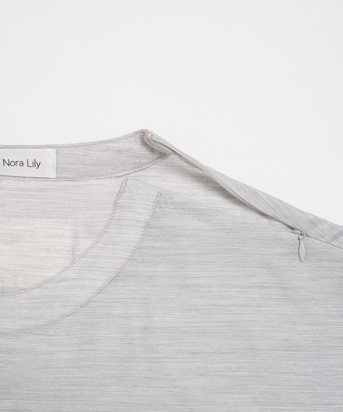 Nora Lily(ノラリリー)の「【Nora Lily】Layer Hem Sheer Tee(シャツ/ブラウス・メンズ・ライトグレー/ネイビー/インディゴブルー・FREE)」の7枚目の写真