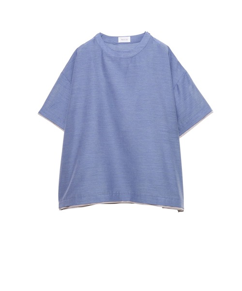 Nora Lily(ノラリリー)の「【Nora Lily】Layer Hem Sheer Tee(シャツ/ブラウス・メンズ・ライトグレー/ネイビー/インディゴブルー・FREE)」の12枚目の写真