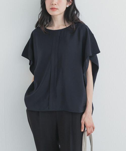 URBAN RESEARCH DOORS(アーバンリサーチドアーズ)の「センタータックコクーンブラウス(シャツ/ブラウス・レディース・パープル系その他/ベージュ系その他/ネイビー・FREE)」の13枚目の写真