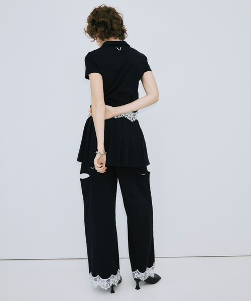 JOSE MOON(ジョゼムーン)の「SLIT SWEAT PANTS 2/スリットスウェットパンツ2(スウェットパンツ・レディース・グレー/ブラック・38/36)」の9枚目の写真