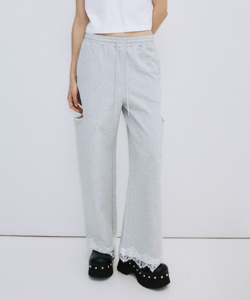 JOSE MOON(ジョゼムーン)の「SLIT SWEAT PANTS 2/スリットスウェットパンツ2(スウェットパンツ・レディース・グレー/ブラック・38/36)」の16枚目の写真