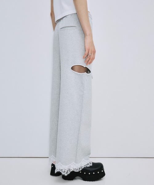 JOSE MOON(ジョゼムーン)の「SLIT SWEAT PANTS 2/スリットスウェットパンツ2(スウェットパンツ・レディース・グレー/ブラック・38/36)」の18枚目の写真