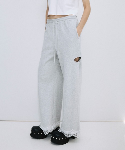 JOSE MOON(ジョゼムーン)の「SLIT SWEAT PANTS 2/スリットスウェットパンツ2(スウェットパンツ・レディース・グレー/ブラック・38/36)」の17枚目の写真