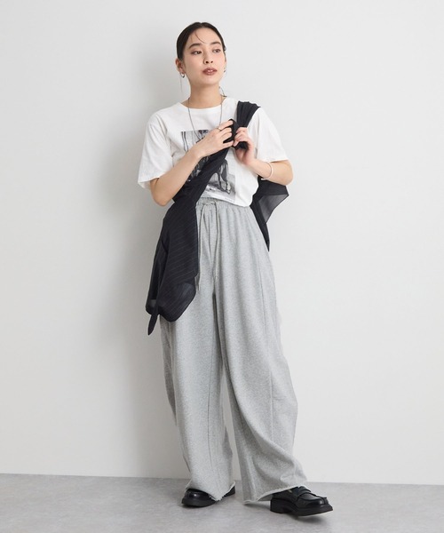 STELLA FISH（ステラフィッシュ）の「カーブシルエット裏毛スウェットパンツ（スウェットパンツ・レディース・杢グレー/オフホワイト/ブラック・MEDIUM/S-Long）」の11枚目の写真