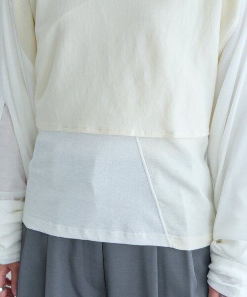 SHENERY(シーナリー)の「【LUALY】パッチワークレイヤードSET(Tシャツ/カットソー・レディース・ブラック/アイボリー・FREE)」の17枚目の写真