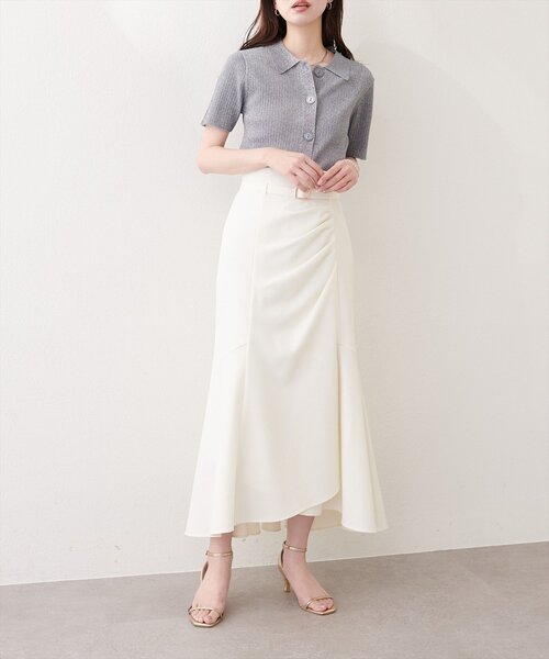 natural couture（ナチュラルクチュール）の「衿付きラメリブカーデ（カーディガン/ボレロ・レディース・サックスブルー/グレー/ピンク/オフホワイト・FREE）」の13枚目の写真