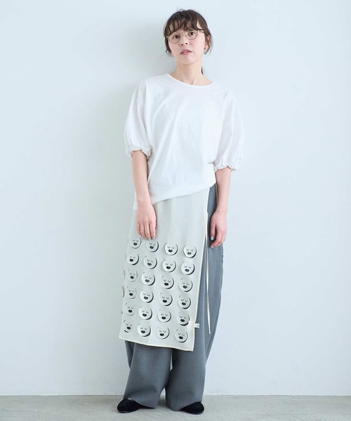 I am I in fact...(アイアムアイインファクト)の「DARJEELING TEE(Tシャツ/カットソー・レディース・ホワイト×ブラック/ブラック/ホワイト・FREE)」の4枚目の写真