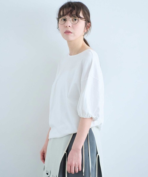 I am I in fact...(アイアムアイインファクト)の「DARJEELING TEE(Tシャツ/カットソー・レディース・ホワイト×ブラック/ブラック/ホワイト・FREE)」の9枚目の写真