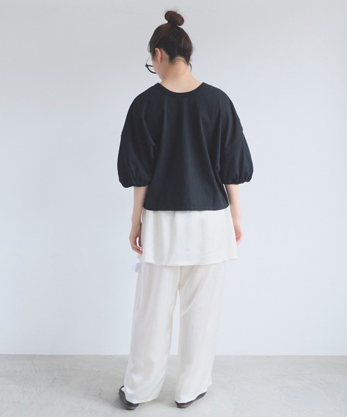 I am I in fact...(アイアムアイインファクト)の「DARJEELING TEE(Tシャツ/カットソー・レディース・ホワイト×ブラック/ブラック/ホワイト・FREE)」の18枚目の写真