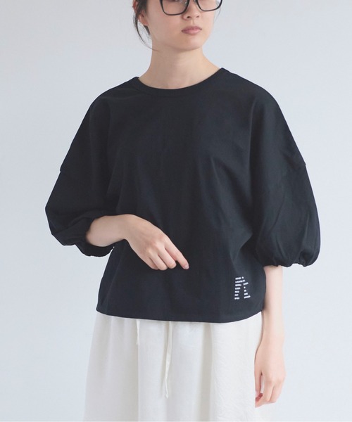 I am I in fact...(アイアムアイインファクト)の「DARJEELING TEE(Tシャツ/カットソー・レディース・ホワイト×ブラック/ブラック/ホワイト・FREE)」の16枚目の写真