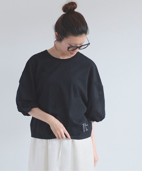 I am I in fact...(アイアムアイインファクト)の「DARJEELING TEE(Tシャツ/カットソー・レディース・ホワイト×ブラック/ブラック/ホワイト・FREE)」の21枚目の写真