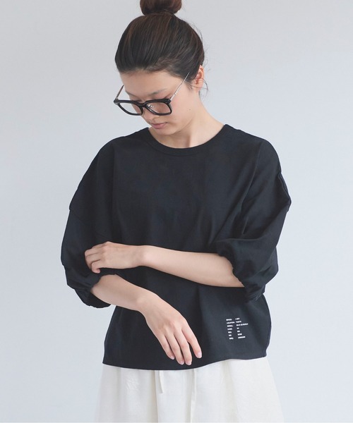 I am I in fact...(アイアムアイインファクト)の「DARJEELING TEE(Tシャツ/カットソー・レディース・ホワイト×ブラック/ブラック/ホワイト・FREE)」の17枚目の写真