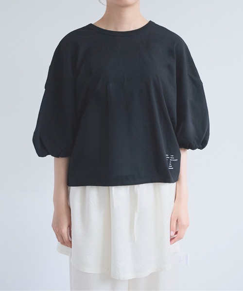 I am I in fact...(アイアムアイインファクト)の「DARJEELING TEE(Tシャツ/カットソー・レディース・ホワイト×ブラック/ブラック/ホワイト・FREE)」の22枚目の写真