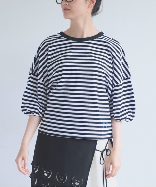 I am I in fact...(アイアムアイインファクト)の「DARJEELING TEE(Tシャツ/カットソー・レディース・ホワイト×ブラック/ブラック/ホワイト・FREE)」の11枚目の写真